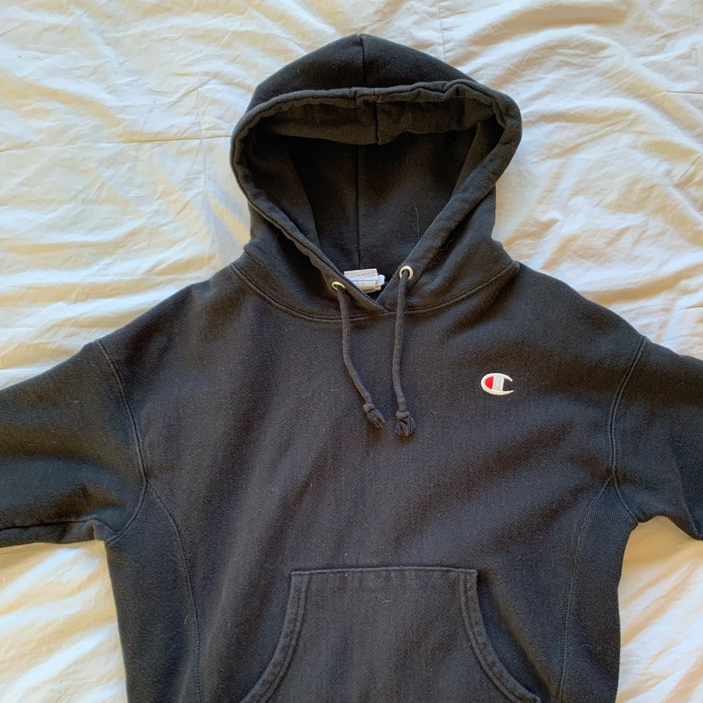 Champion Reverse Weave Logo Hoodie Sweatshirt